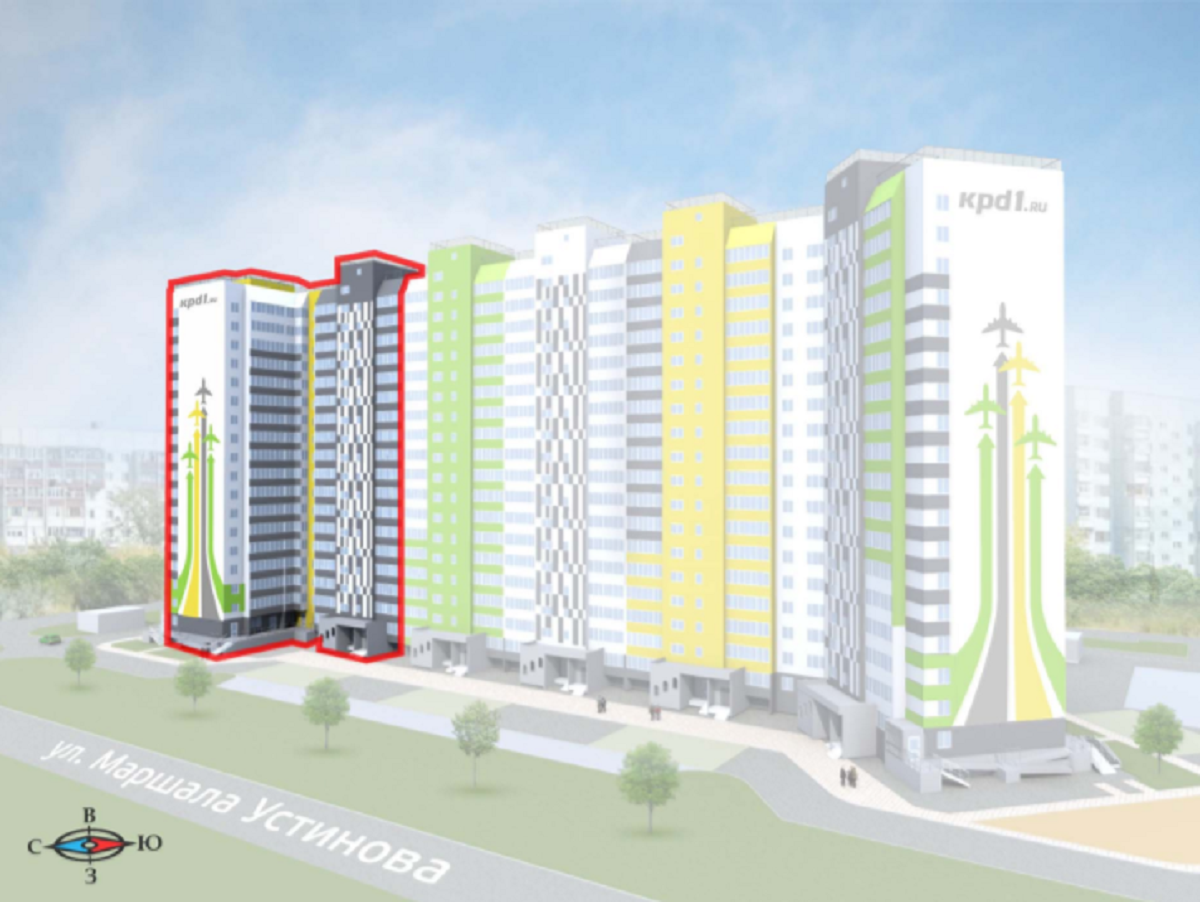 ЖК по улице Маршала Устинова 25 Ульяновская область от официального  застройщика Ульяновский областной фонд защиты прав граждан-участников  долевого строительства: цены и планировки квартир, ход строительства, срок  сдачи, отзывы покупателей, ипотека, акции и