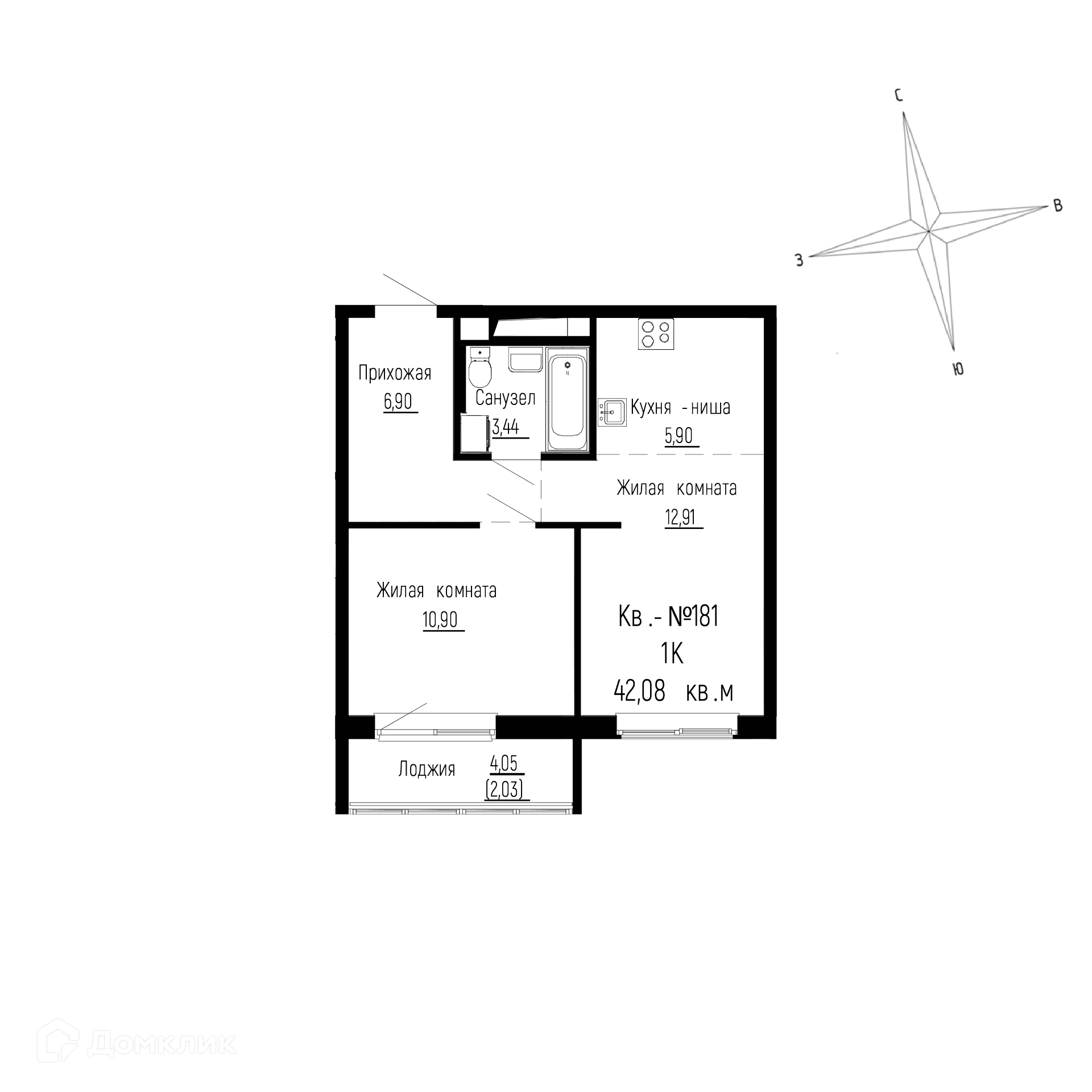 Купить 1-комнатную квартиру, 42.08 м² в ЖК DNS Сити (ДНС СИТИ) по адресу Приморский  край, Надеждинский район, село Вольно-Надеждинское, недорого – Домклик