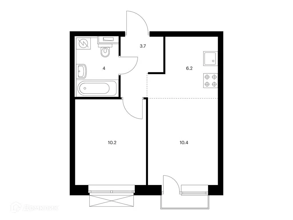 Купить 1-комнатную квартиру, 34.5 м² в ЖК Сиберово по адресу Республика  Татарстан, Казань, жилой комплекс Сиберово, 1, недорого – Домклик