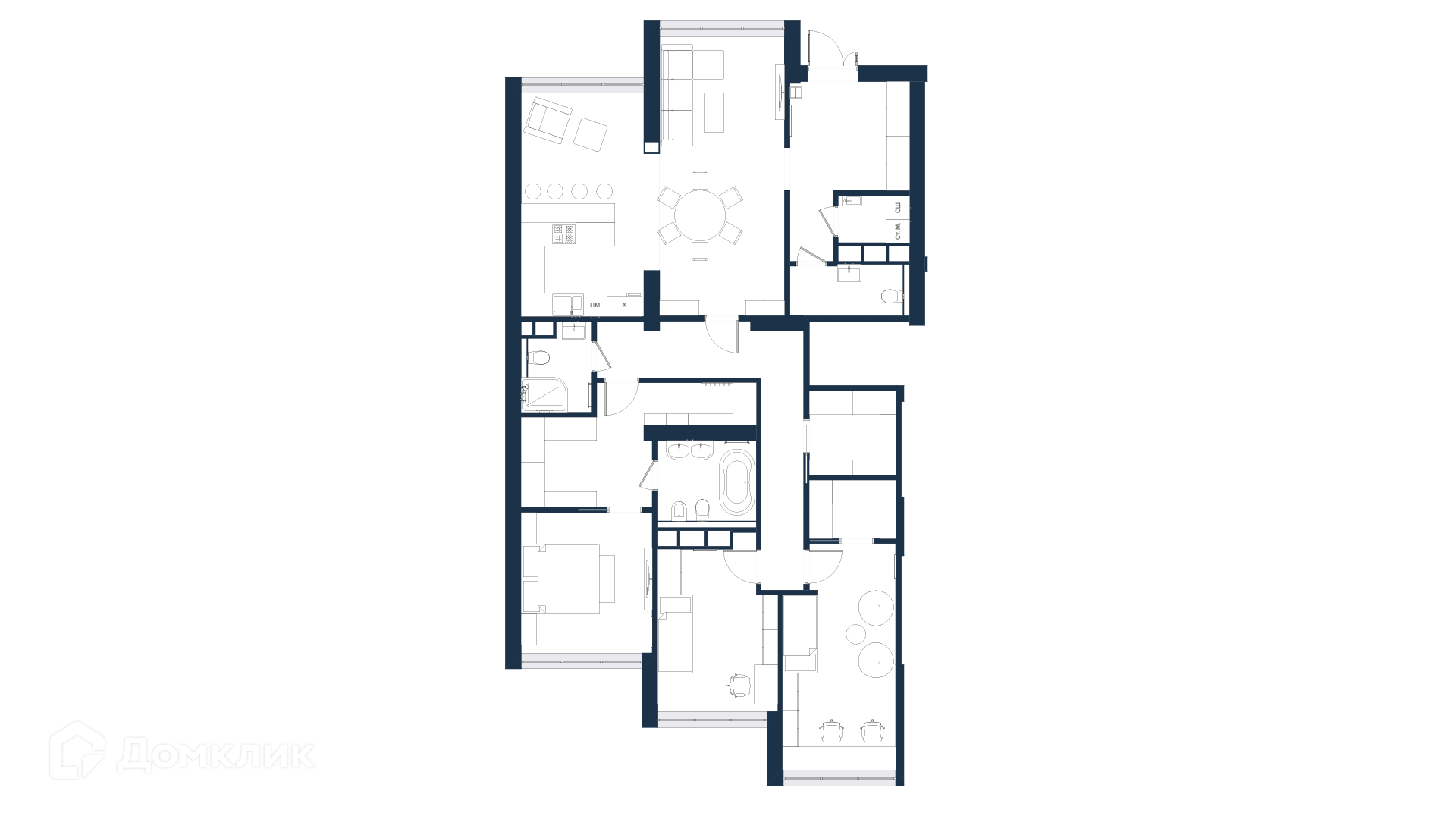 Купить 4-комнатную квартиру, 147.17 м² в ЖК Шурова Гора по адресу  Саратовская область, Энгельс, улица Шурова Гора, 7/12, недорого – Домклик