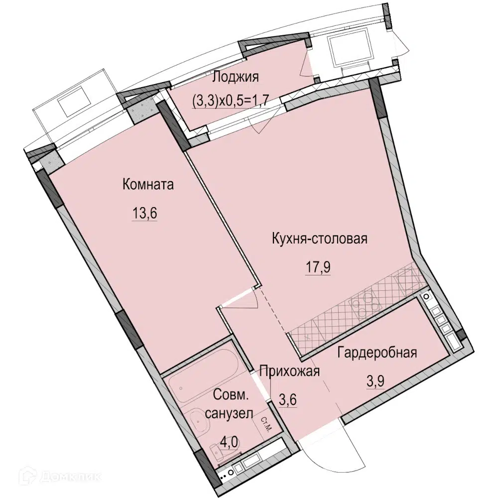 Купить 1-комнатную квартиру, 45 м² в ЖК Фермаполис по адресу Республика  Татарстан, Казань, Приволжский район, жилой массив Ферма-2, недорого –  Домклик