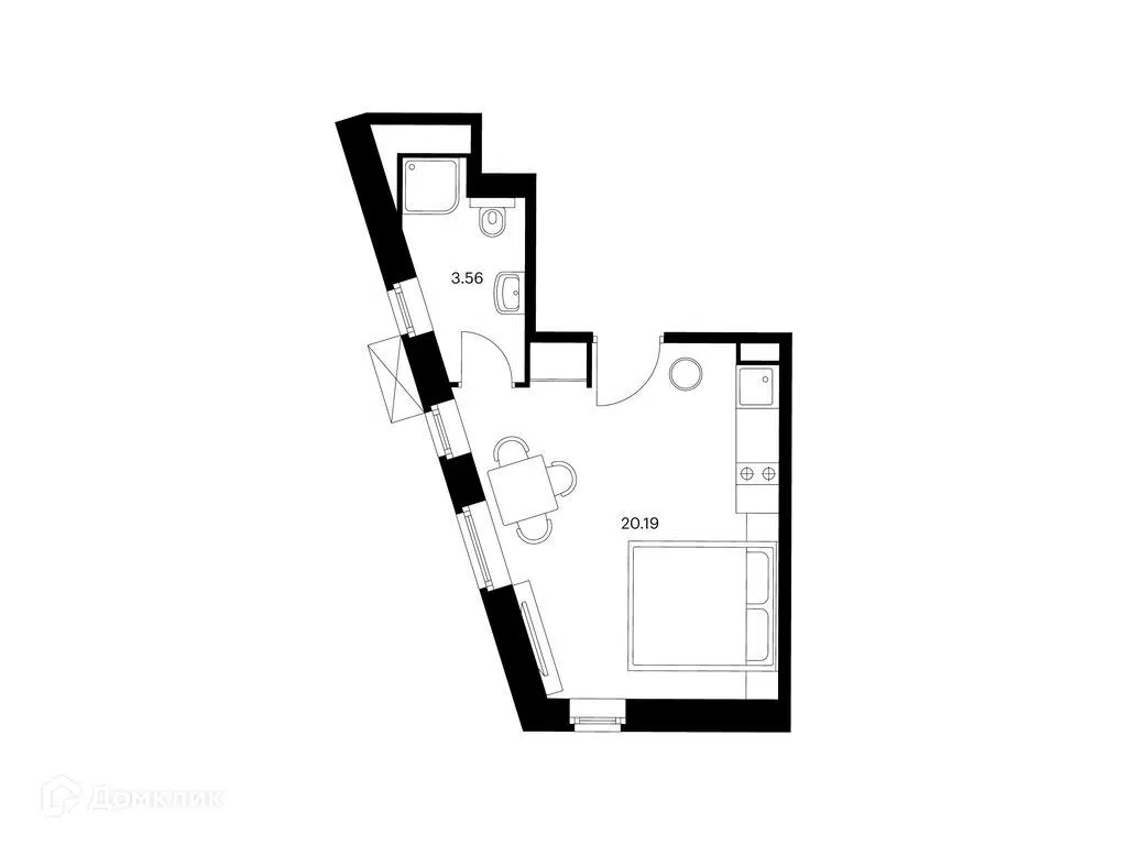 Купить студию, 23.75 м² в ЖК Вольта по адресу Санкт-Петербург, проспект  Энергетиков, 6, метро недорого – Домклик