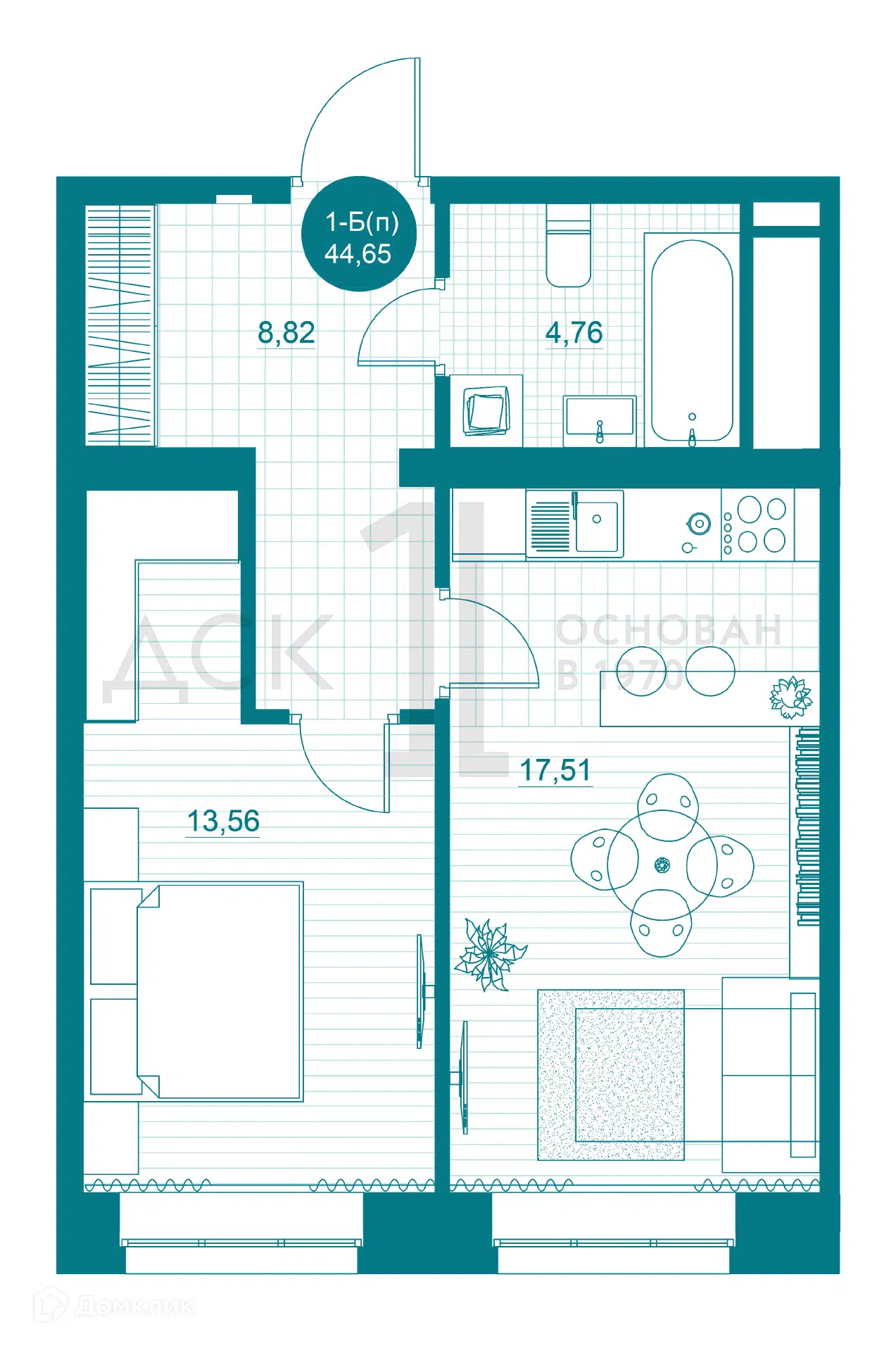 Купить 1-комнатную квартиру, 44.65 м² в ЖК Прибрежный парк по адресу  Ханты-Мансийский автономный округ, Нефтеюганск, микрорайон 9А, жилой  комплекс Прибрежный Парк, недорого – Домклик