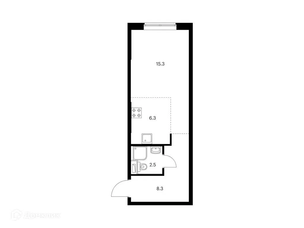 Купить 1-комнатную квартиру, 32.4 м² в ЖК Исеть парк по адресу Свердловская  область, Екатеринбург, Хуторская улица, 1/3, метро недорого – Домклик