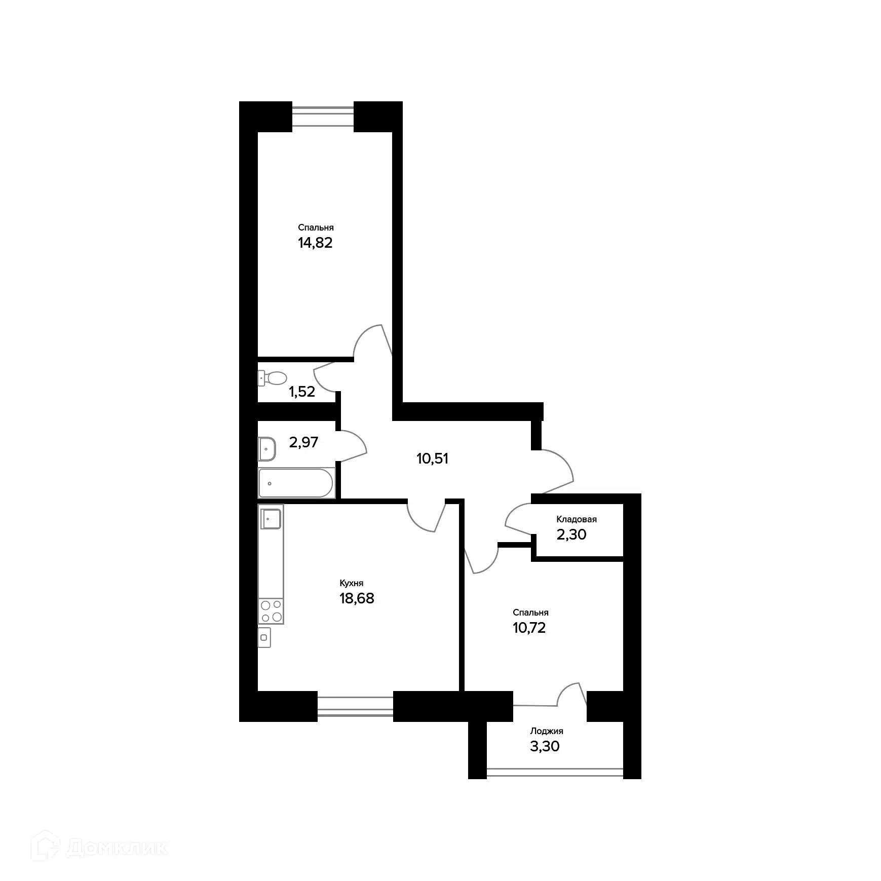 Купить 2-комнатную квартиру, 63.17 м² в ЖК Норские резиденции по адресу  Ярославль, улица Александра Додонова, 6к4, недорого – Домклик