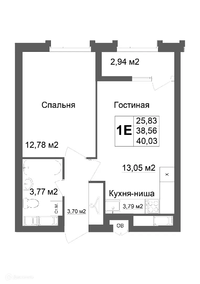 Купить 1-комнатную квартиру, 38.56 м² в ЖК Каскад на автозаводе по адресу  Нижний Новгород, жилой комплекс Каскад на Автозаводе, недорого – Домклик