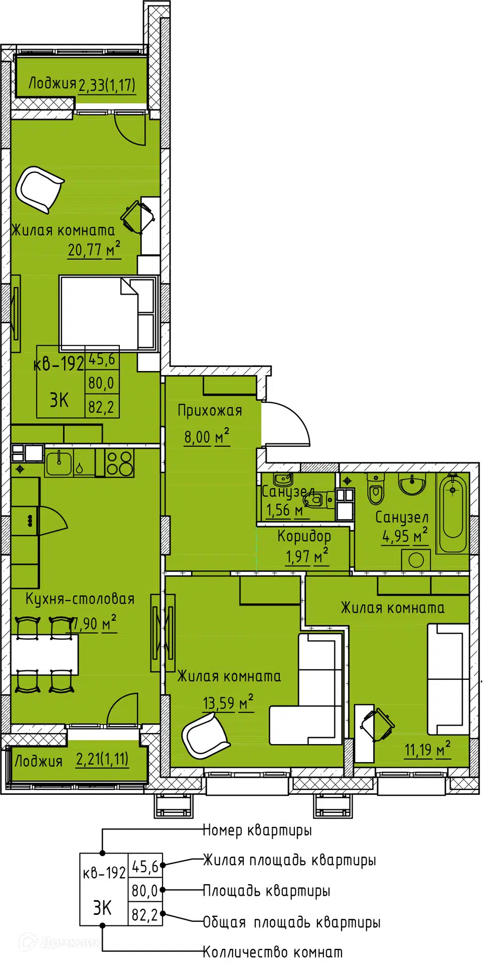 Купить 3-комнатную квартиру, 82.2 м² в ЖК Микрорайон КЕНОН РИВЬЕРА ПАРК по  адресу Забайкальский край, Чита, проспект Маршала Жукова, 8, недорого –  Домклик