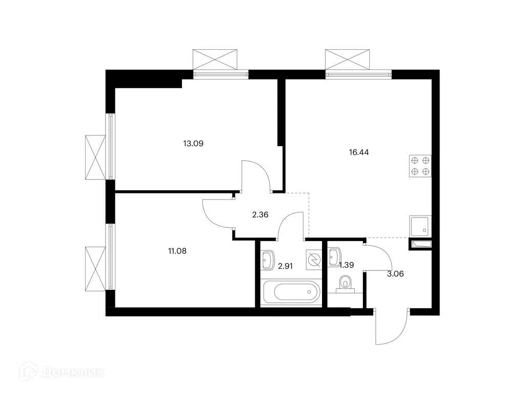 Купить 2-комнатную квартиру, 50.33 м² в ЖК Заречный парк по адресу  Ленинградская область, Всеволожский район, Куйвозовское сельское поселение,  СНТ Вектор, Главная улица, 2, недорого – Домклик