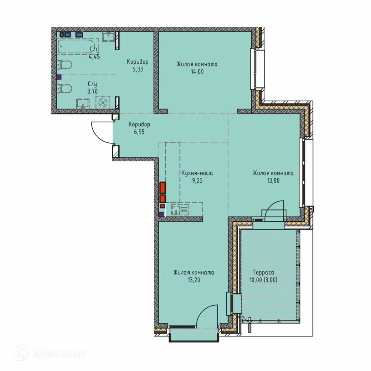 Купить 3-комнатную квартиру, 81.8 м² в ЖК СТРИЖИ СИТИ по адресу Иркутск,  Култукская улица, 18, недорого – Домклик