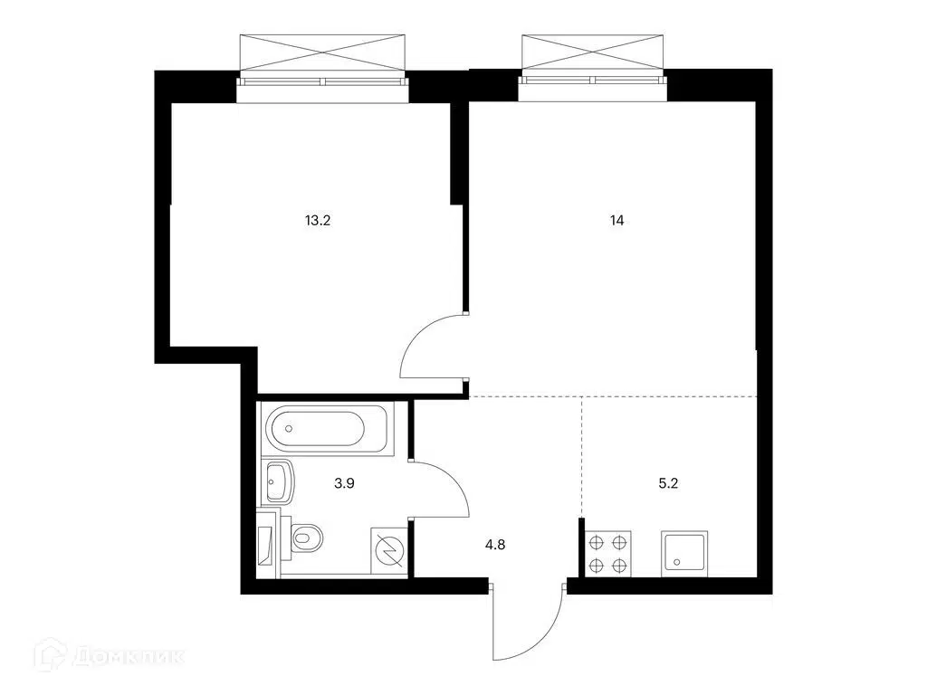 Купить 1-комнатную квартиру, 41.1 м² в ЖК Сиберово по адресу Республика  Татарстан, Казань, жилой комплекс Сиберово, 1, недорого – Домклик