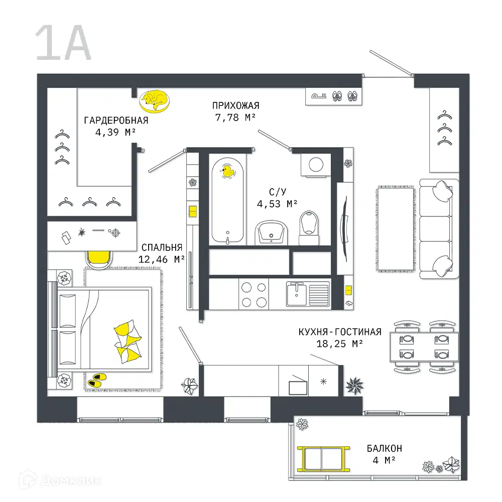 Купить 1-комнатную квартиру, 51.41 м² в ЖК Современник по адресу Тула,  Оборонная улица, 104, недорого – Домклик