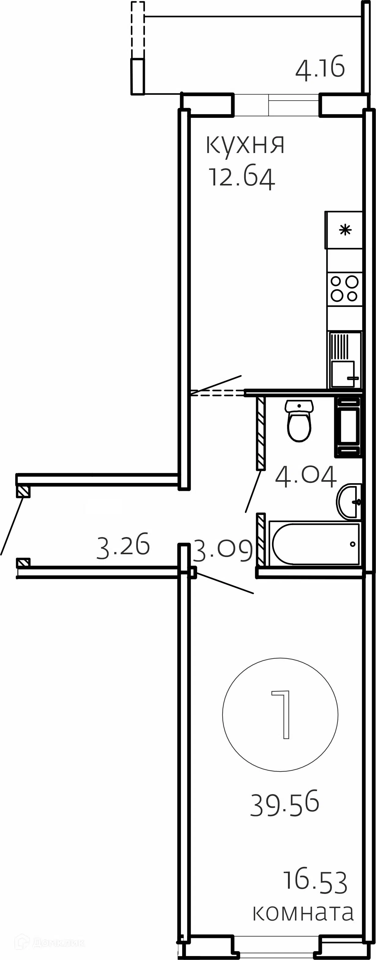 Купить 1-комнатную квартиру, 39.56 м² в ЖК Хорошее решение по адресу  Челябинск, жилой район Краснопольская Площадка 1, 51-й микрорайон, недорого  – Домклик