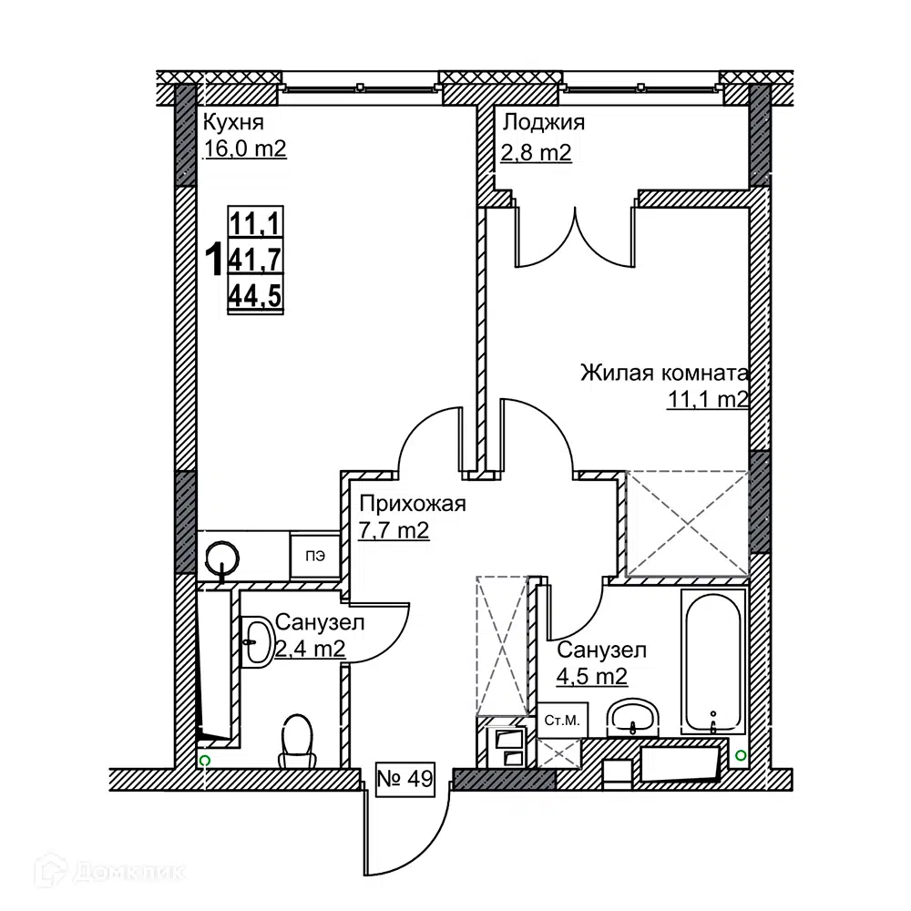 Купить 1-комнатную квартиру, 44.5 м² в ЖК Гранд Квартал Бетанкур по адресу Нижний  Новгород, Канавинский район, жилой район Мещерское Озеро, 1-й микрорайон,  жилой комплекс Гранд Квартал Бетанкур, недорого – Домклик