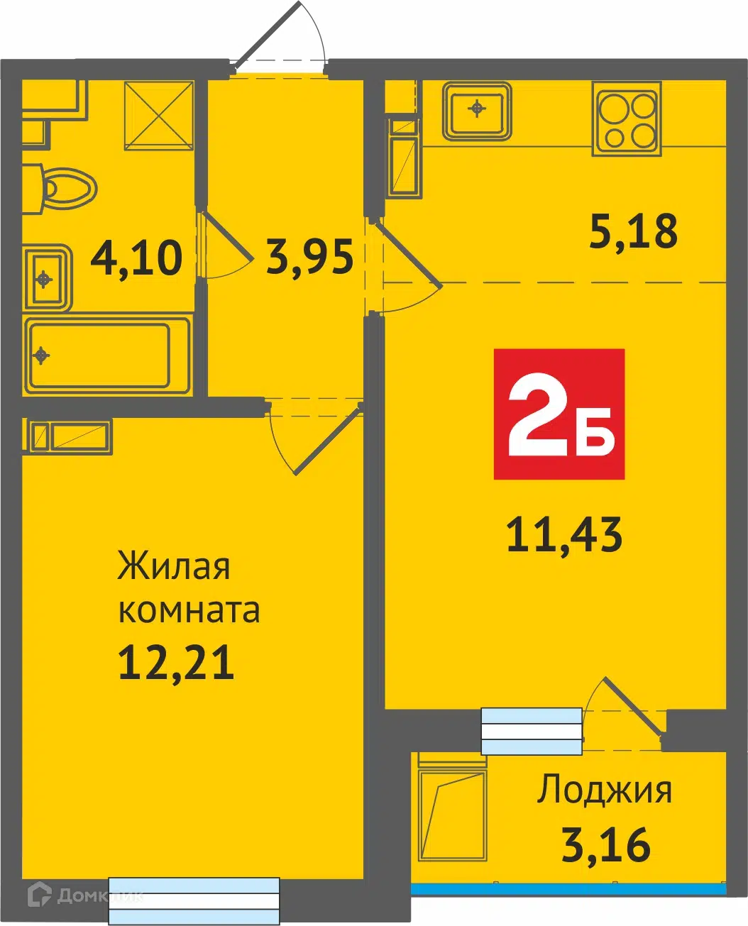 Квартира чешской планировки 3 комнаты