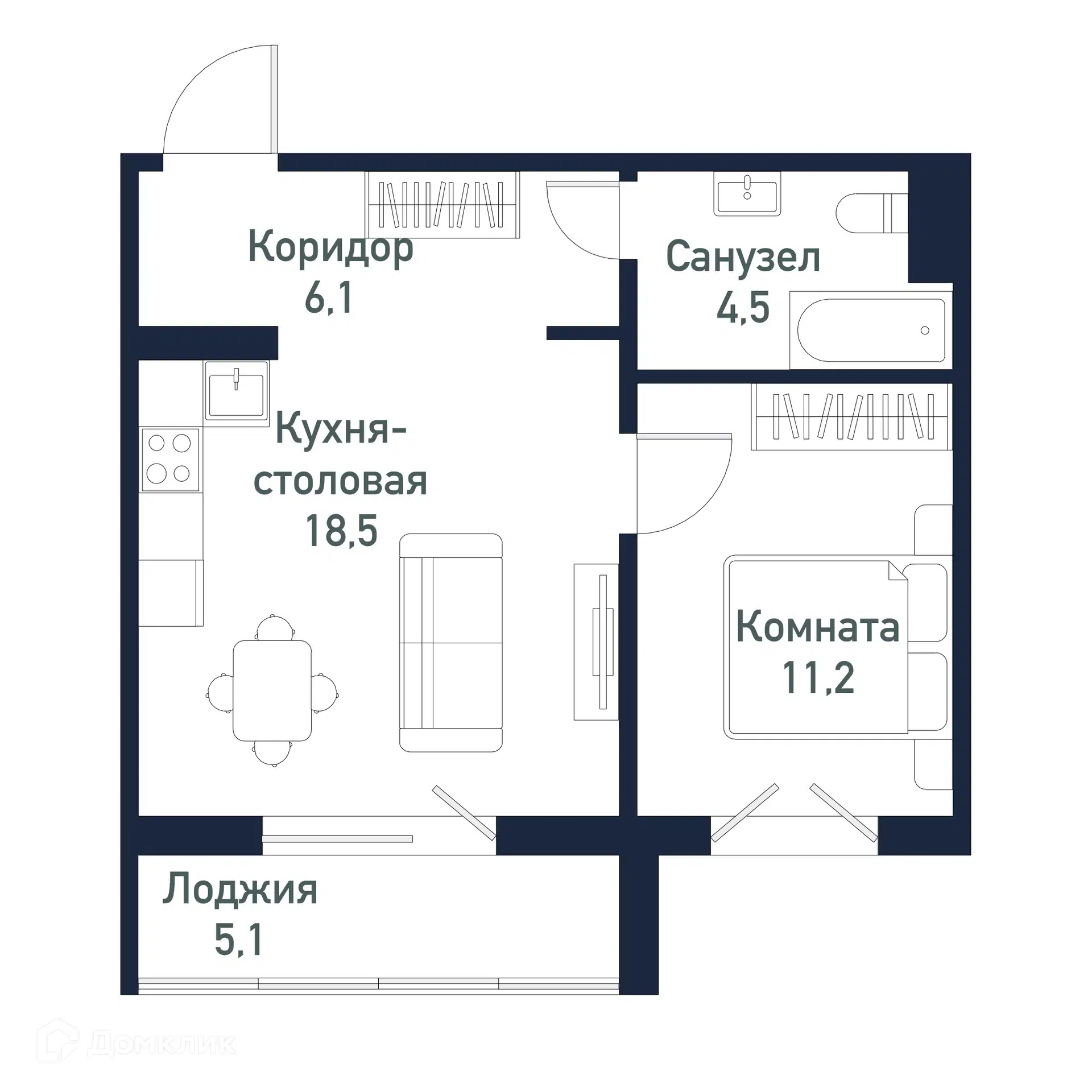 Купить 1-комнатную квартиру, 40.3 м² в ЖК Парковый Премиум по адресу  Челябинская область, Сосновский район, Кременкульское сельское поселение,  посёлок Пригородный, жилой комплекс Парковый Премиум, недорого – Домклик