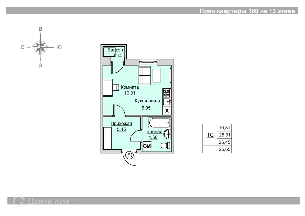 Купить студию, 25.65 м² в ЖК «Времена года» по адресу Удмуртская  Республика, Ижевск, улица Баранова, недорого – Домклик