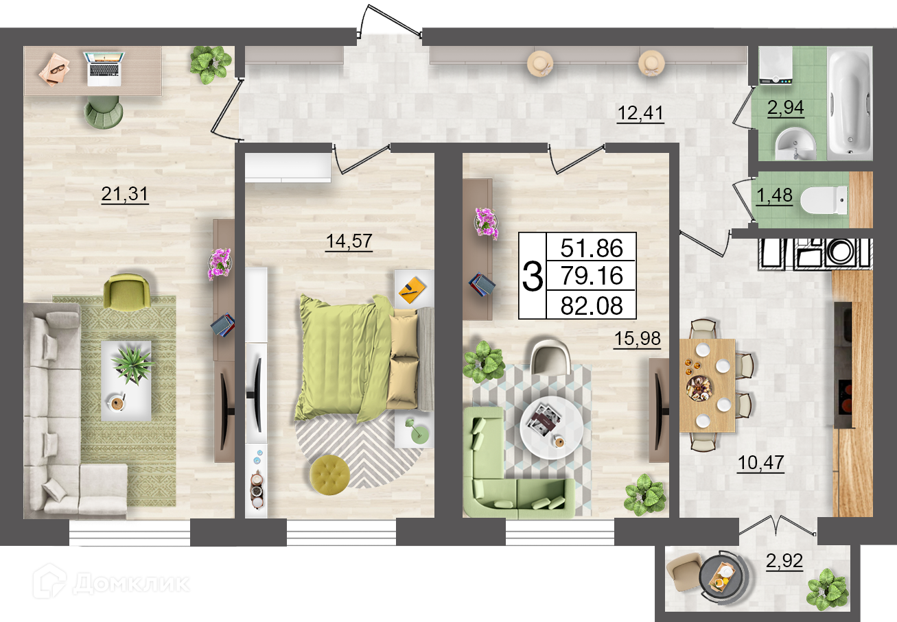 Купить 3-комнатную квартиру, 82.08 м² в ЖК Максимум по адресу Смоленск,  улица 25 Сентября, 26, недорого – Домклик