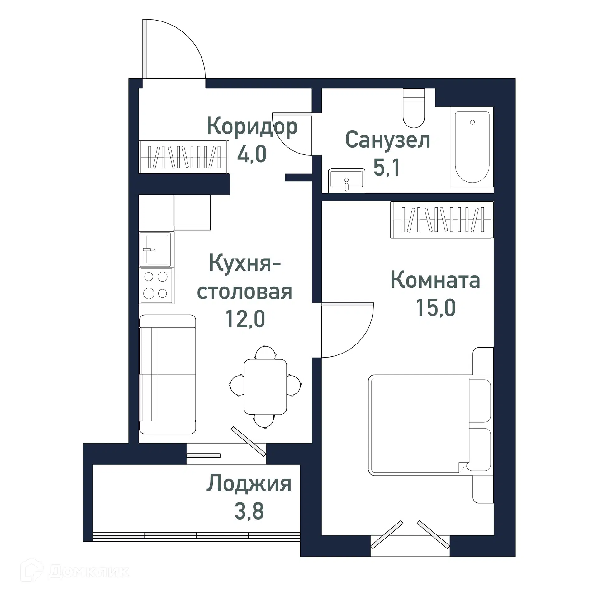 Купить 1-комнатную квартиру, 36.1 м² в ЖК Притяжение по адресу Челябинская  область, Сосновский район, Кременкульское сельское поселение, посёлок  Западный, микрорайон Притяжение, 7-й квартал, недорого – Домклик