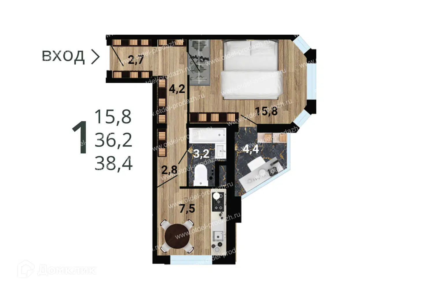 Купить 1-комнатную квартиру, 38.4 м² в ЖК 8 Элемент по адресу Воронеж,  Ростовская улица, 18А, недорого – Домклик