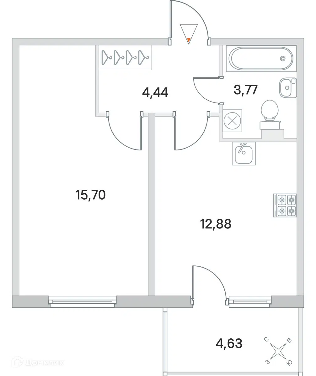 Купить 1-комнатную квартиру, 38.18 м² в ЖК Новое Сертолово по адресу  Ленинградская область, Всеволожский район, Сертолово, микрорайон  Сертолово-2, Тихвинская улица, 6к1, недорого – Домклик