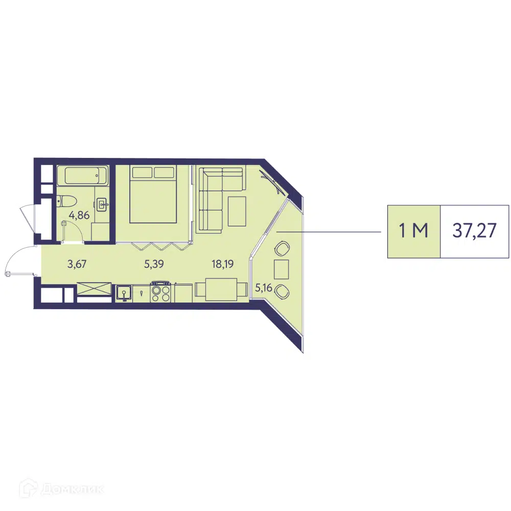 Купить 1-комнатную квартиру, 37.27 м² в ЖК Новая Ливадия по адресу  Республика Крым, Ялта, Объездная дорога, 6, недорого – Домклик