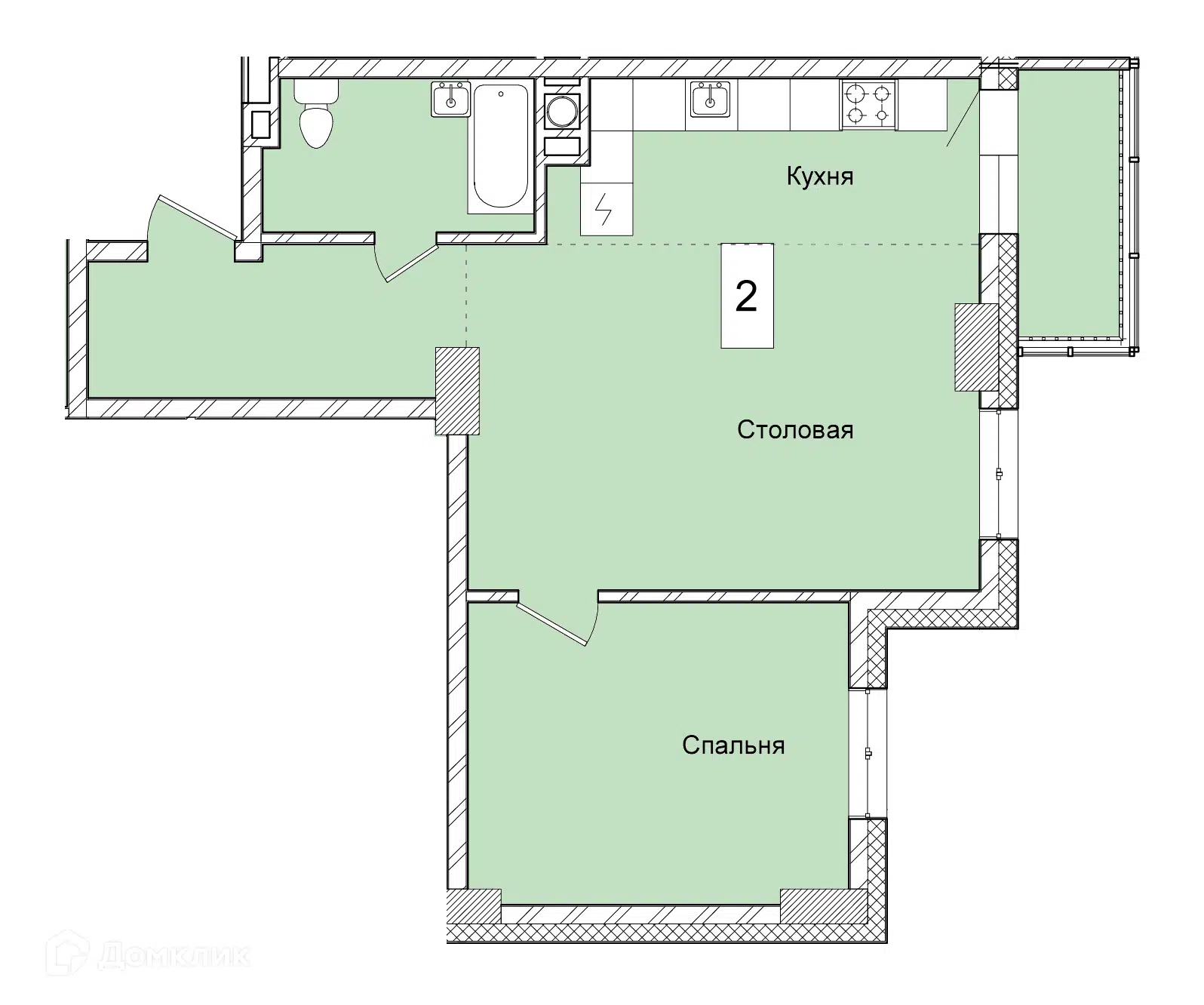 Купить 1-комнатную квартиру, 60.07 м² в ЖК Атмосфера по адресу Республика  Саха (Якутия), Якутск, улица Три Сосны, 1, недорого – Домклик