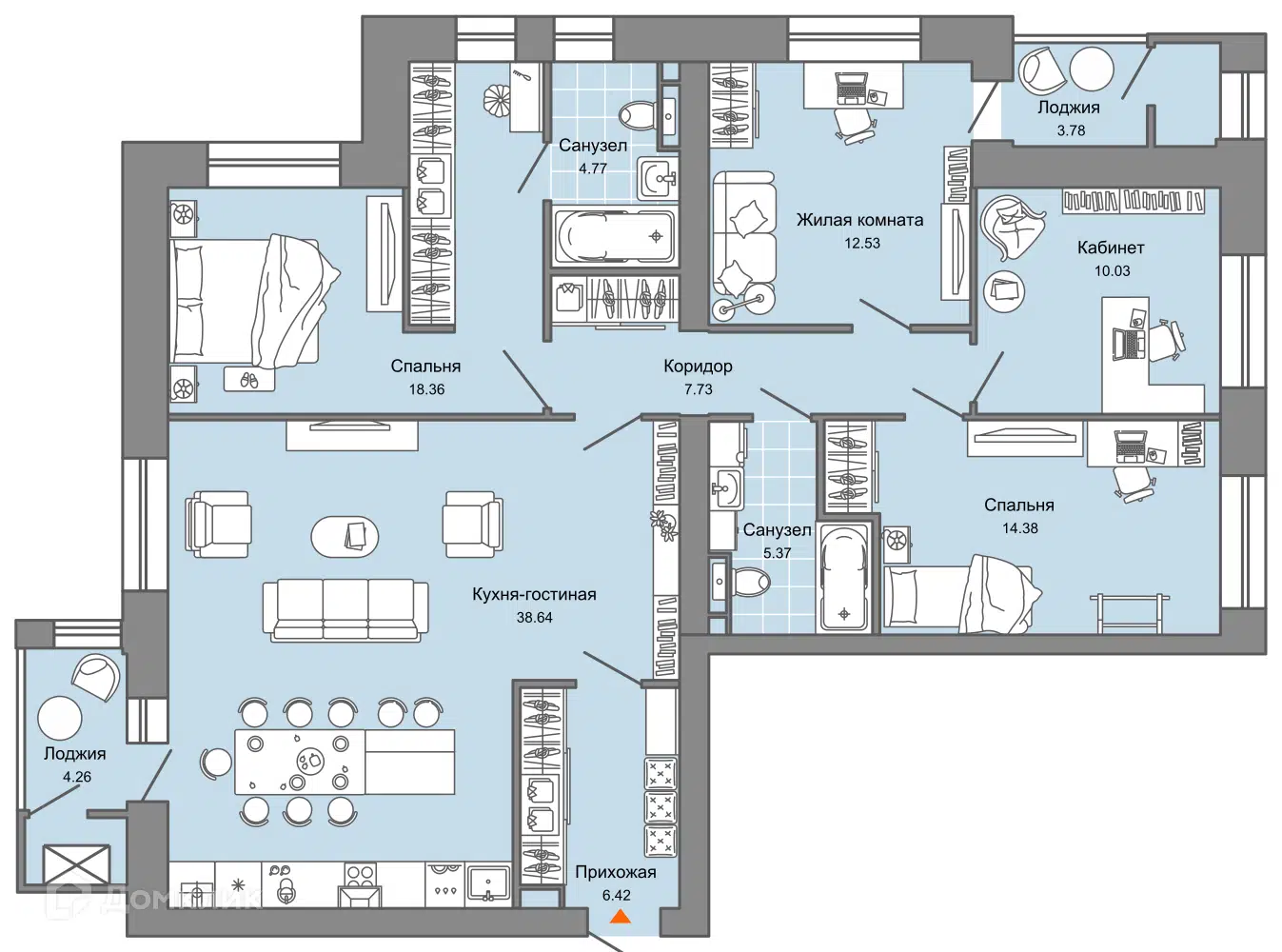 Купить 5-комнатную квартиру, 122 м² в ЖК Дивный сад по адресу Ульяновск,  бульвар Военных Строителей, 1, недорого – Домклик