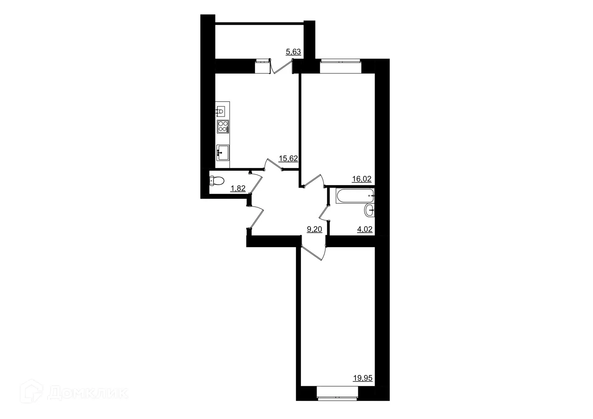 Купить 2-комнатную квартиру, 77.46 м² в ЖК Университет по адресу Кострома,  микрорайон Малышково, улица Суслова, 4Б, недорого – Домклик