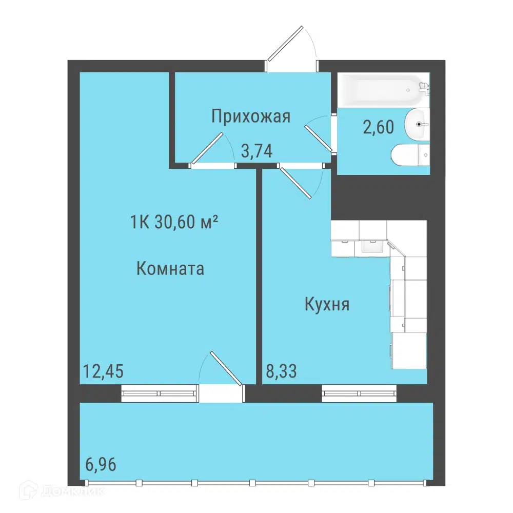 Купить 1-комнатную квартиру, 30.6 м² в ЖК Экопарк ЛЕСНАЯ ГАВАНЬ по адресу  Удмуртская Республика, Завьяловский район, село Октябрьский, Пермская  улица, 2, недорого – Домклик