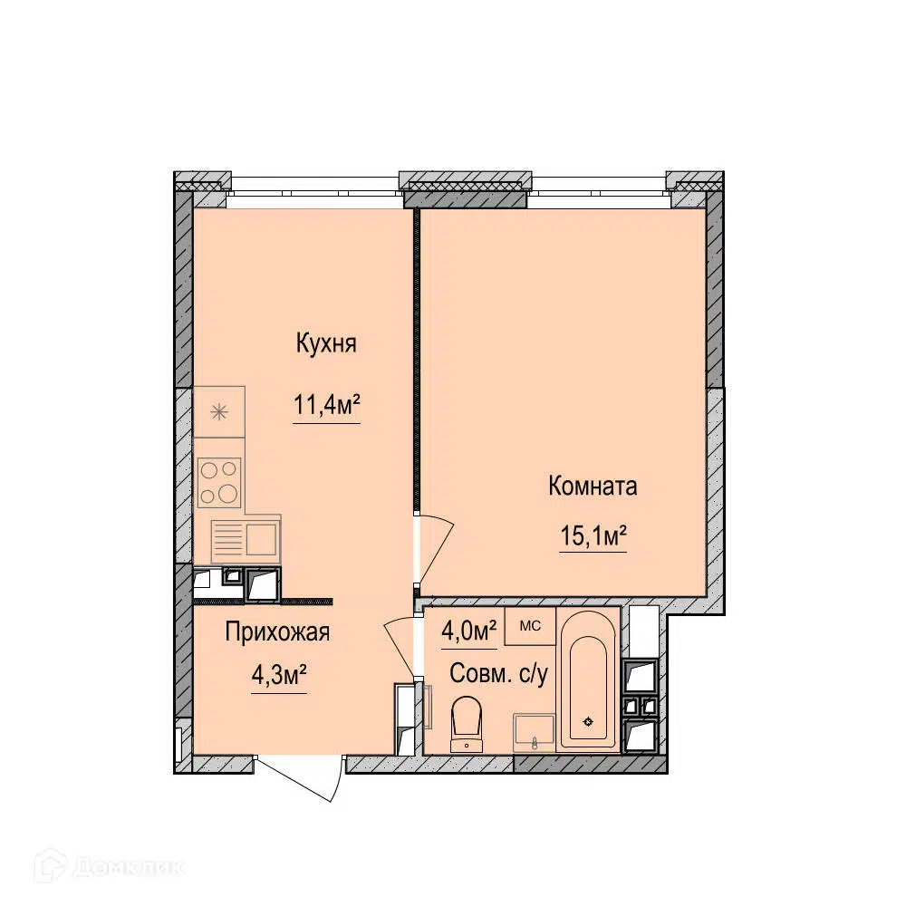 Купить 1-комнатную квартиру, 35 м² в ЖК Финский квартал по адресу  Удмуртская Республика, Ижевск, жилой район Аэропорт, жилой комплекс Финский  Квартал, недорого – Домклик