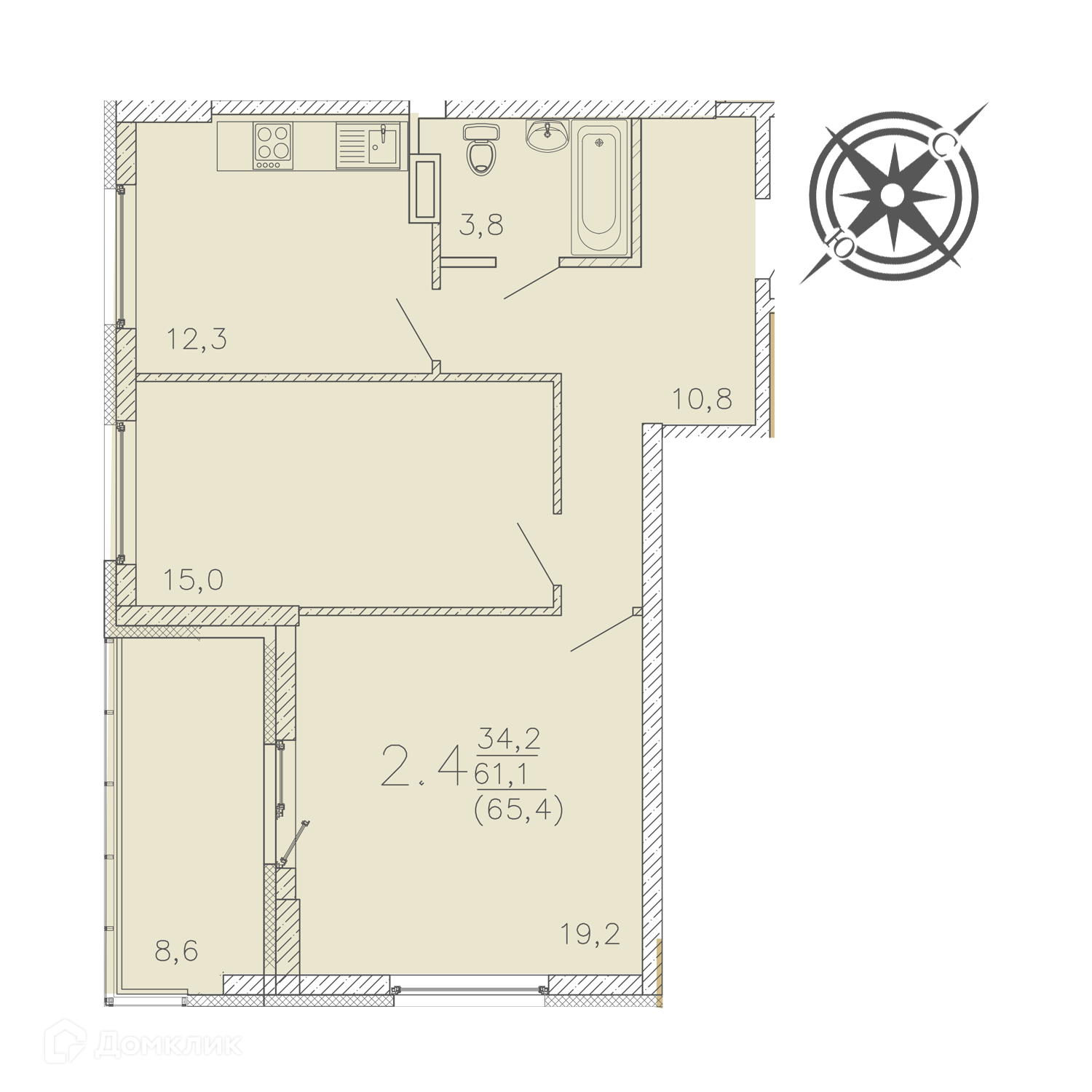 Купить 2-комнатную квартиру, 67.5 м² в ЖК АКАДЕМ Riverside (АКАДЕМ Риверсайд)  по адресу Челябинск, улица Университетская Набережная, 54, недорого –  Домклик