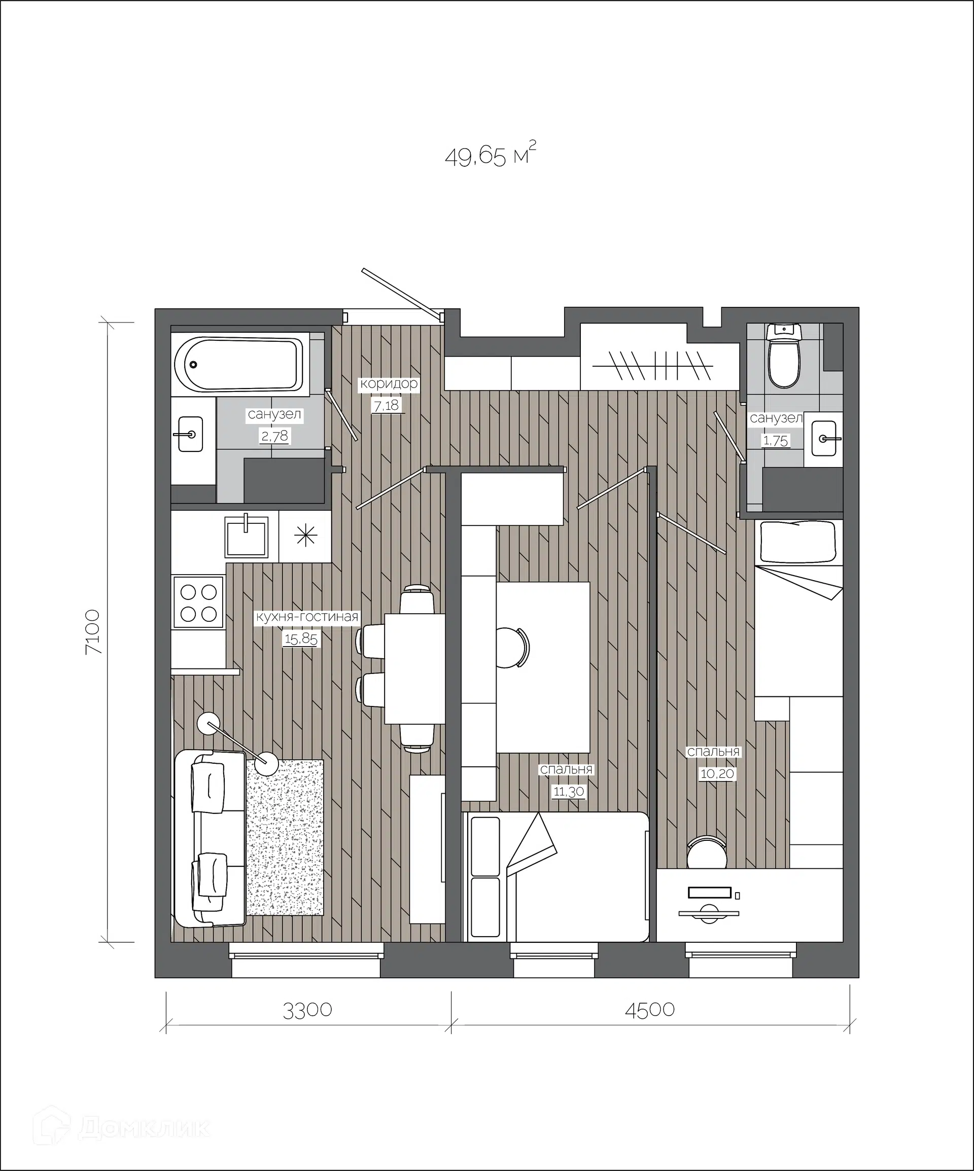 Купить 1-комнатную квартиру, 49.06 м² в ЖК Столица по адресу  Ханты-Мансийский автономный округ, Сургут, микрорайон 30А, недорого –  Домклик