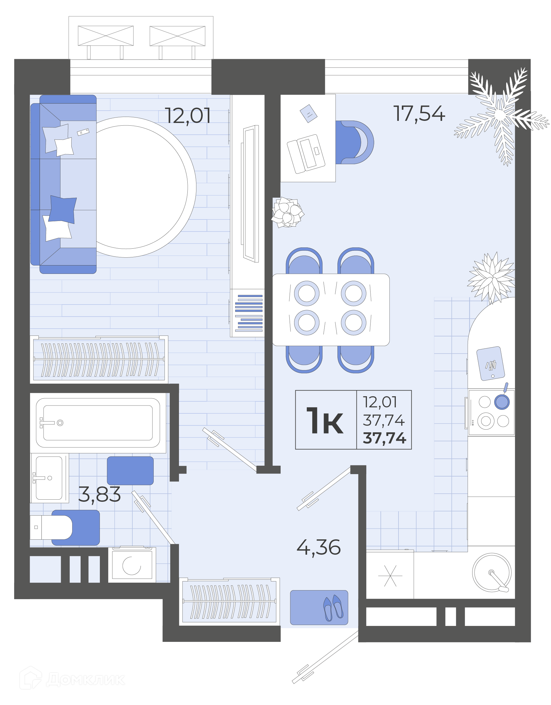 Купить 1-комнатную квартиру, 37.74 м² в ЖК ВЫСОЧЕСТВО по адресу  Краснодарский край, Тихорецк, улица Калинина, 114, недорого – Домклик