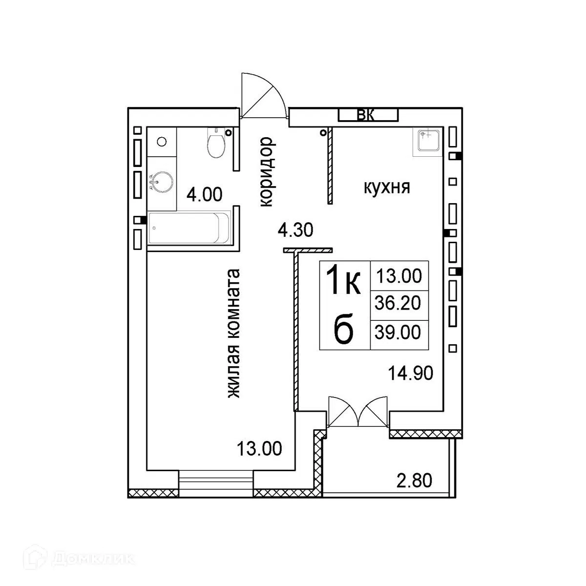 Купить 1-комнатную квартиру, 39 м² в ЖК Променад по адресу Новосибирск, 2-я  Высокогорная улица, недорого – Домклик