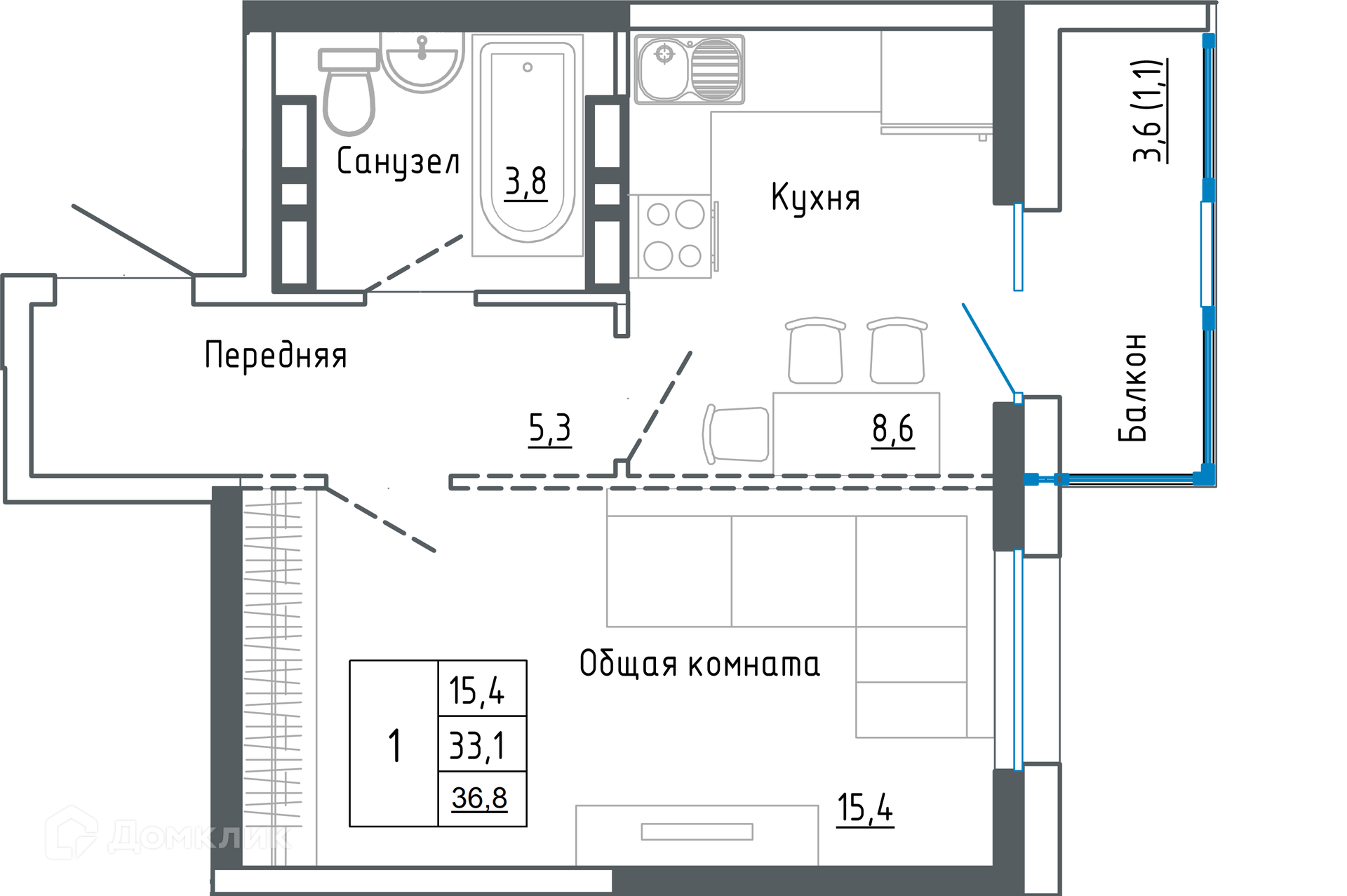 Купить 1-комнатную квартиру, 36.8 м² в ЖК Александровские высоты по адресу  Приморский край, Уссурийск, улица Александра Францева, 32, недорого –  Домклик