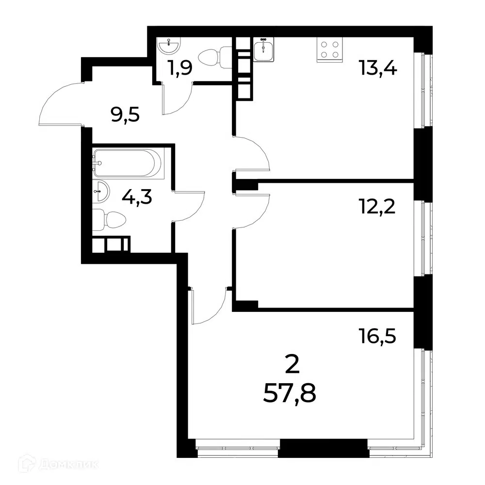 Купить 2-комнатную квартиру, 58.5 м² в ЖК Лесной по адресу Нижний Новгород,  улица Лесной Городок, 7Б, недорого – Домклик