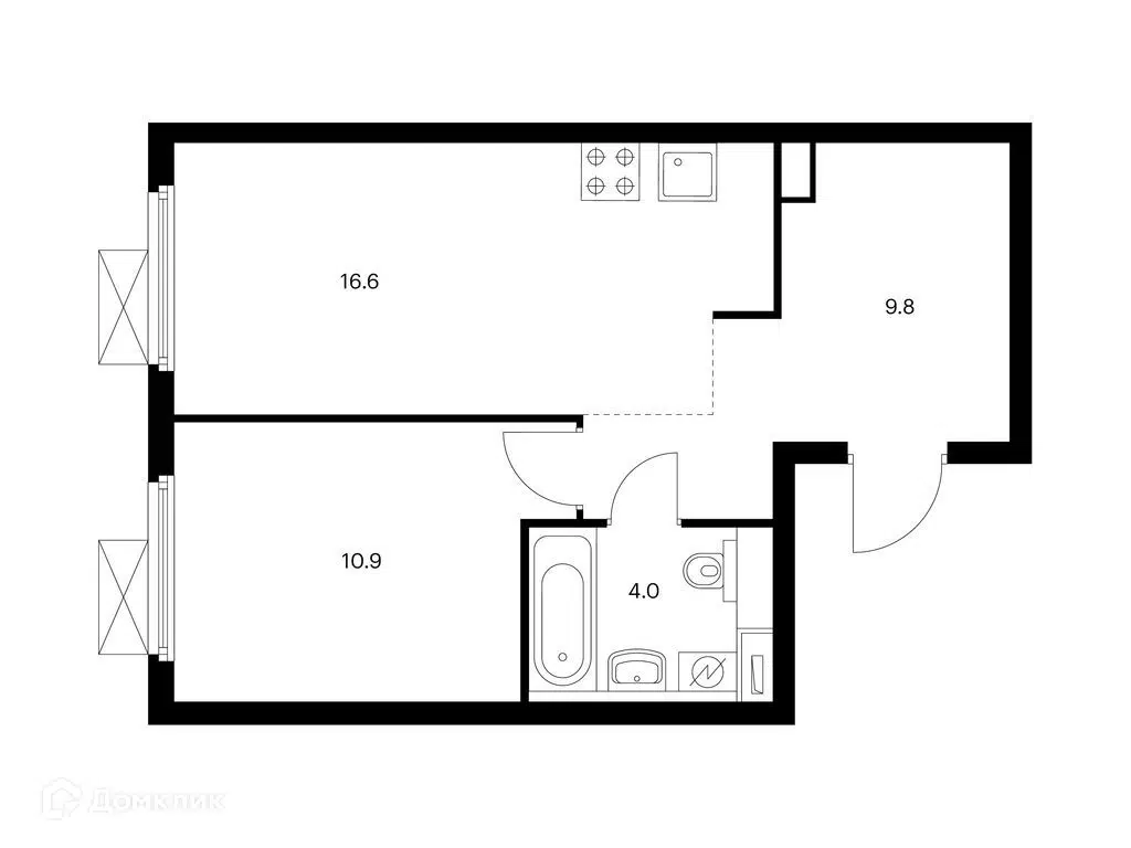 Купить 1-комнатную квартиру, 41.3 м² в ЖК Витебский парк по адресу  Санкт-Петербург, жилой комплекс Витебский Парк, 12, метро недорого – Домклик