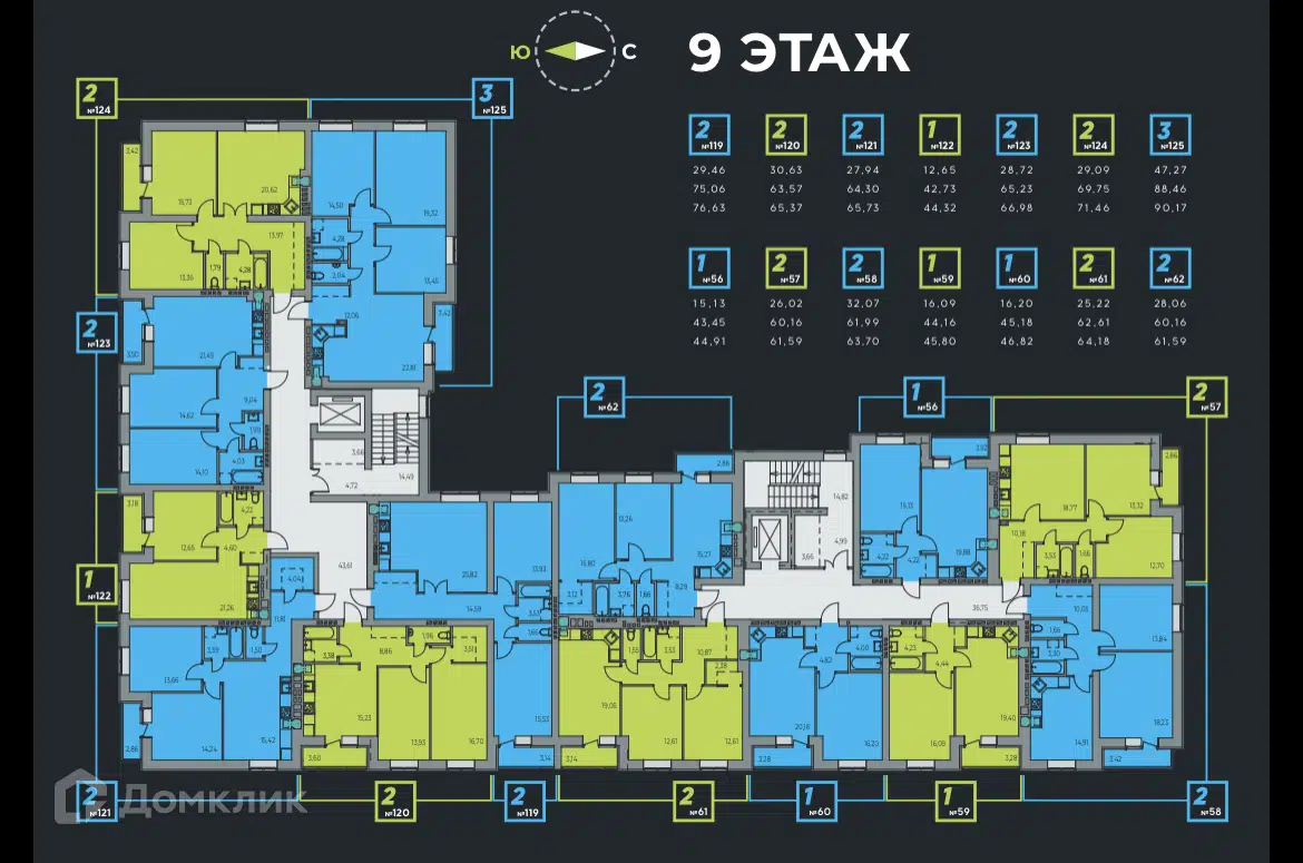 Купить 2-комнатную квартиру, 71.46 м² в ЖК Дом по ул Фурманова по адресу  Республика Мордовия, Саранск, улица Фурманова, 35, недорого – Домклик