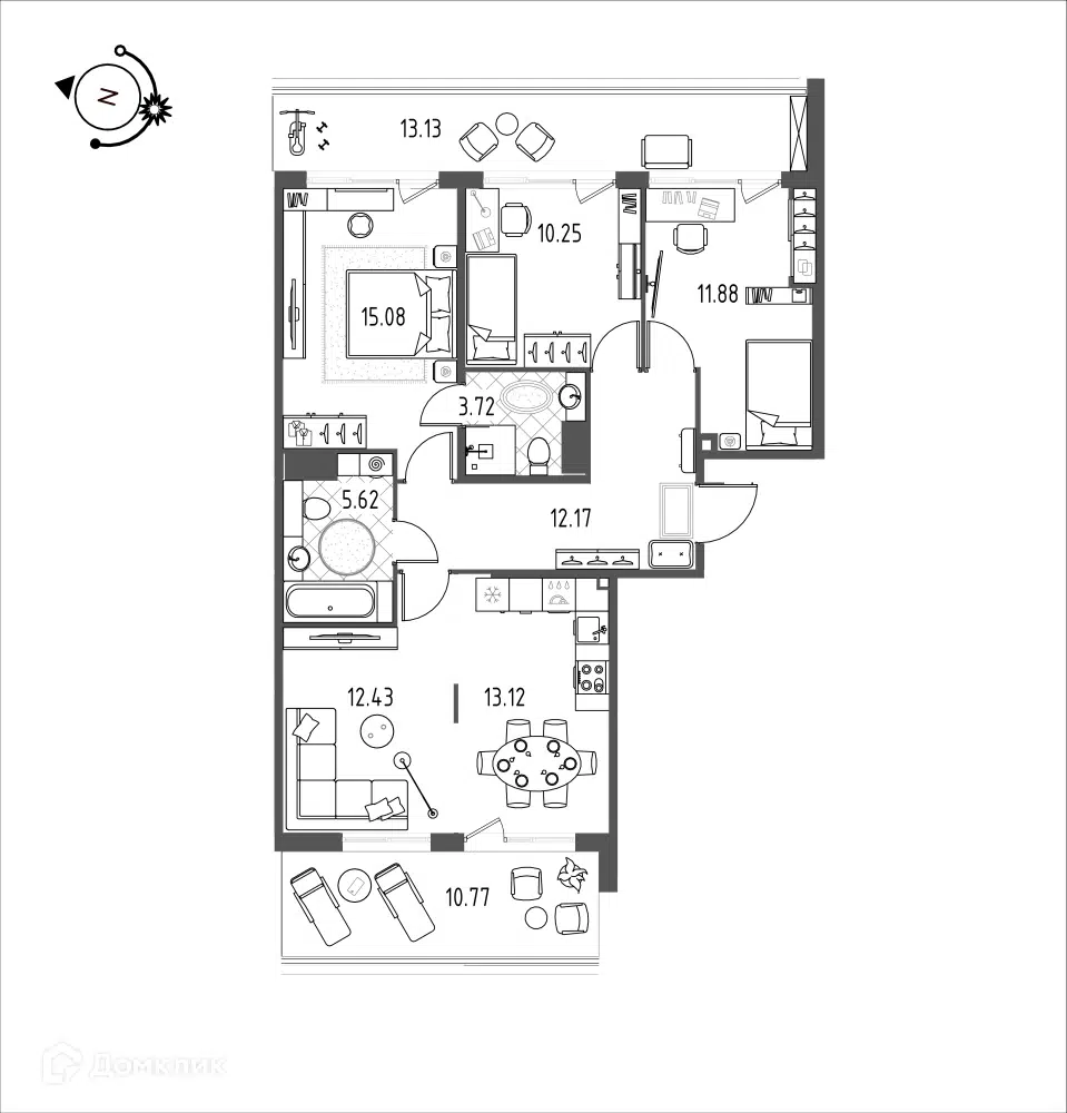 Купить 4-комнатную квартиру, 92.13 м² в ЖК iLona (Илона) по адресу  Санкт-Петербург, Нейшлотский переулок, 19к2, метро недорого – Домклик