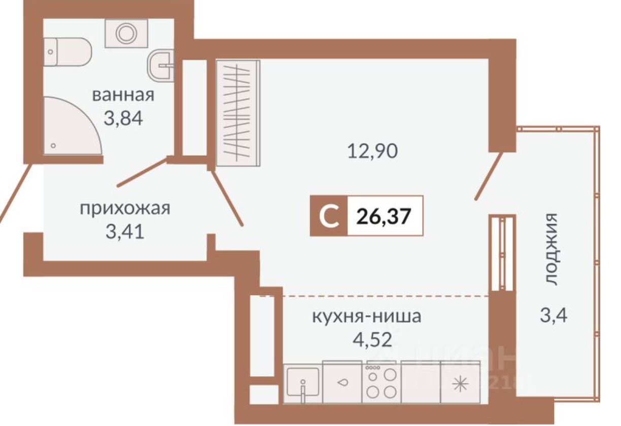 Планировка Студия