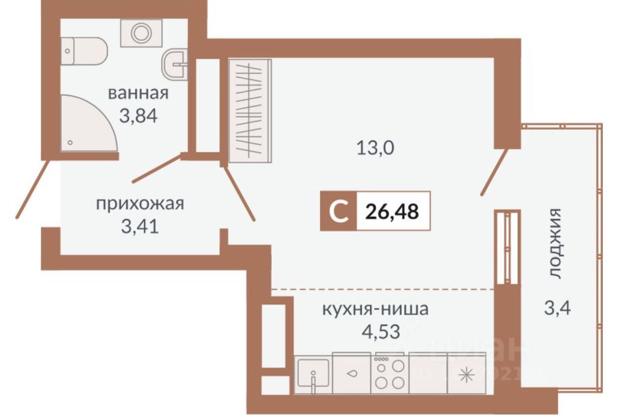 Планировка Студия