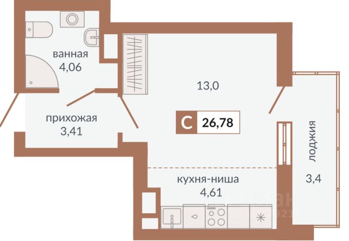 Планировка Студия