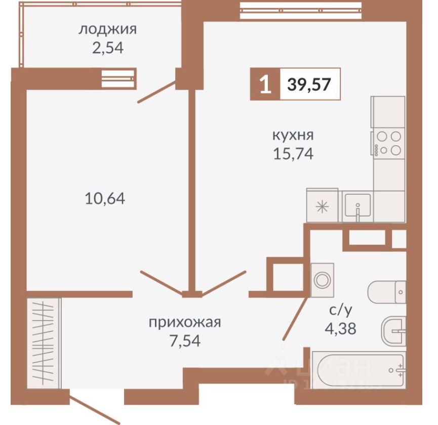Планировка 1-комн.