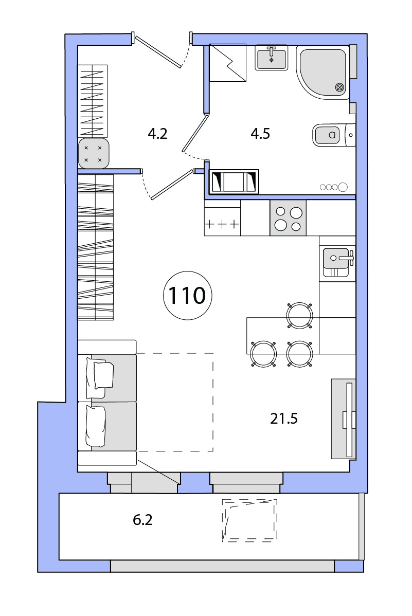 Планировка Студия