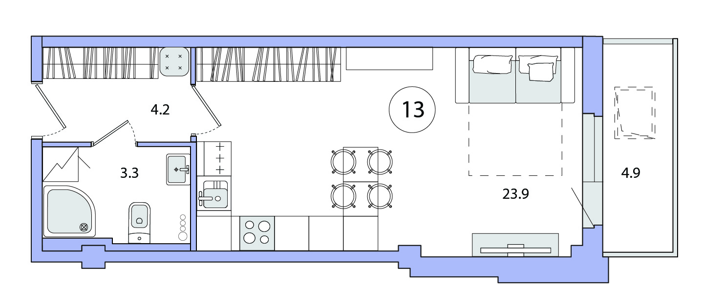 Планировка Студия