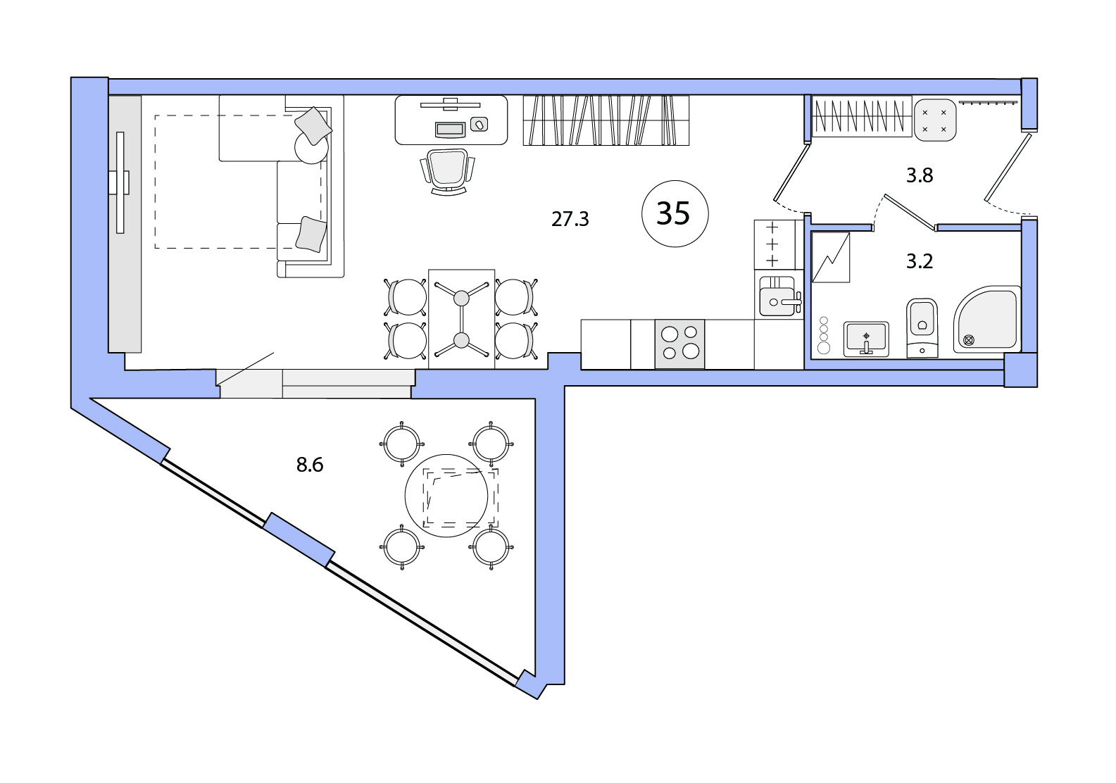 Планировка Студия