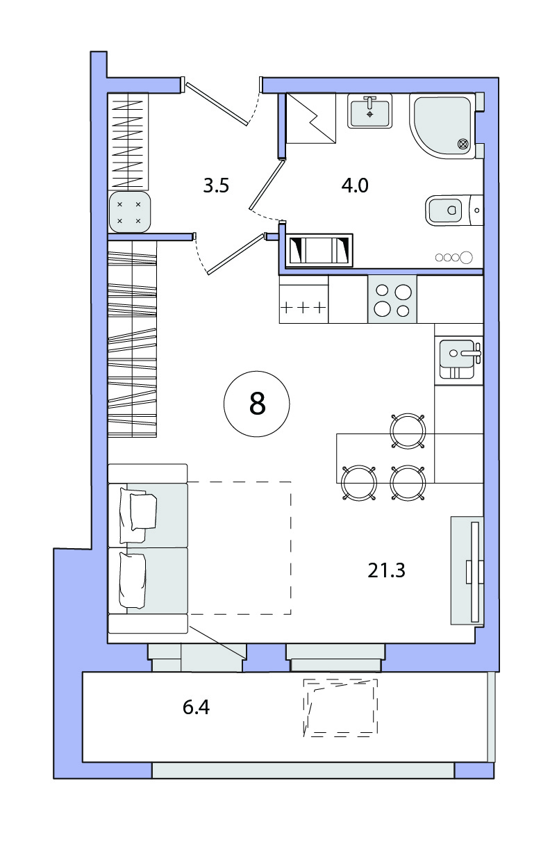 Планировка Студия