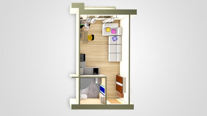 студия, 23.6 м² 1