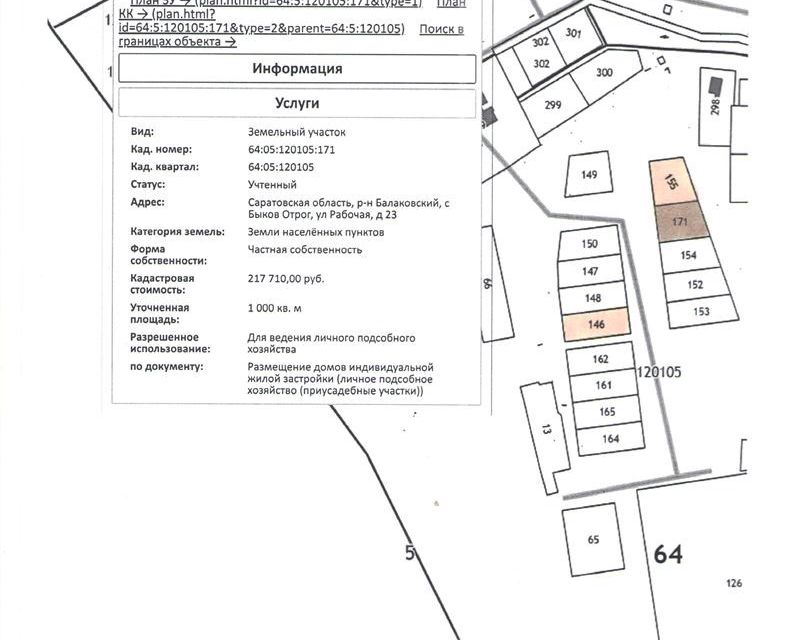Кадастровая карта балаково