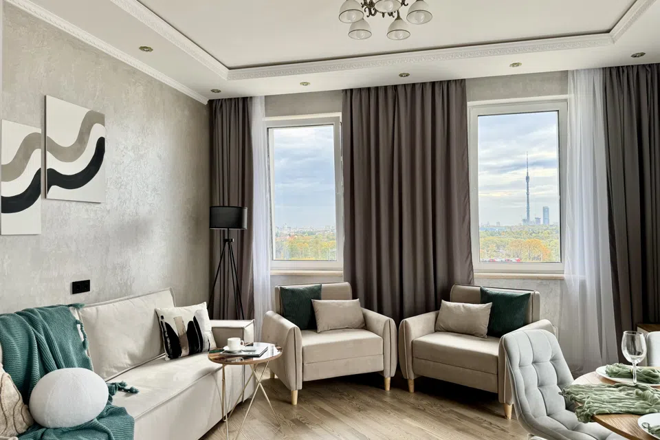 3-к апартаменты, 80 м, 7 кроватей
